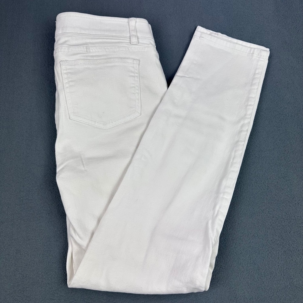 Rafaella Weekend Slimming White Denim Jeans Womens Size 6 Slim Straight Leg
